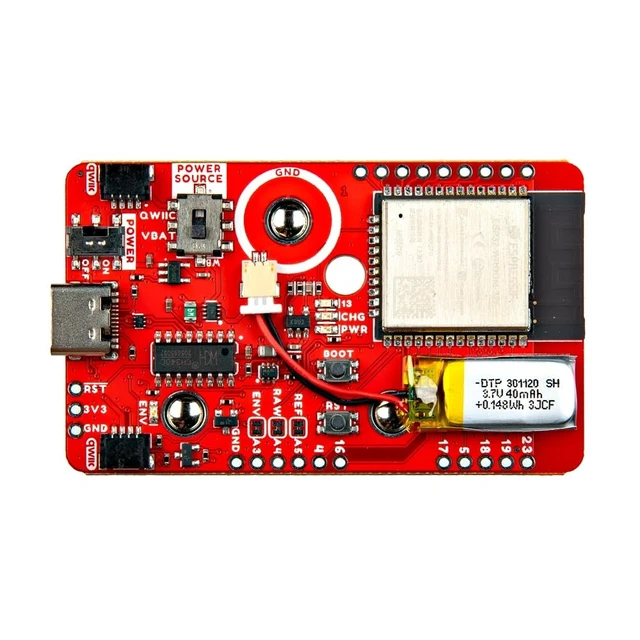 Alt view image 2 of 5 - MyoWare 2.0 Wireless Shield - wirelessly Transmit Data with The ESP32-WROOM chip - Input 5V via USB C Connector - Output 3.3V - ESD Protection Diodes for USB Data Lines
