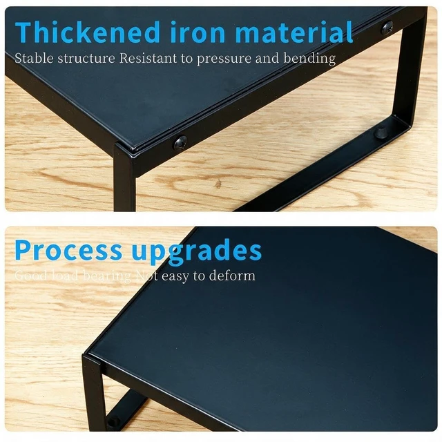 Alt view image 3 of 5 - Adjustable Computer Monitor Stand, Metal Laptop Riser for Desk, Desk Shelf
