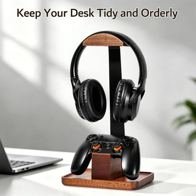 Alt view image 2 of 5 - Plehood Headphone Stand with Gaming Controller Holder