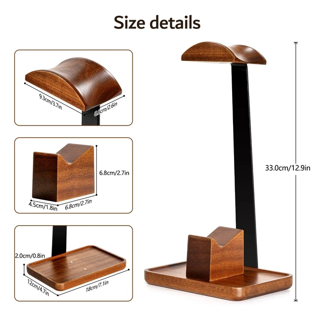 Alt view image 5 of 5 - Plehood Headphone Stand with Gaming Controller Holder