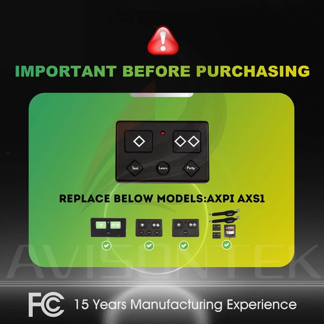 Alt view image 2 of 5 - 2-Pack Ghost Controls Gate Opener Remote Replacement AXP1 AXS1 AXR1
