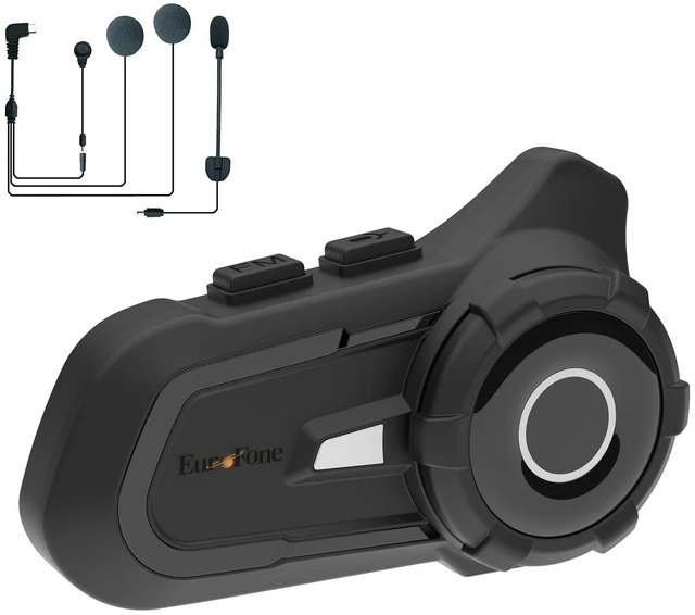Main image of EuroFone S2 Motorcycle Bluetooth Headset 5.1-1 Pack Waterproof Helmet Headsets with Dual Mics for Rider Intercom ^^ Sunscreen Dustproof BT Speakers for Motorcycle Accessories1PCS