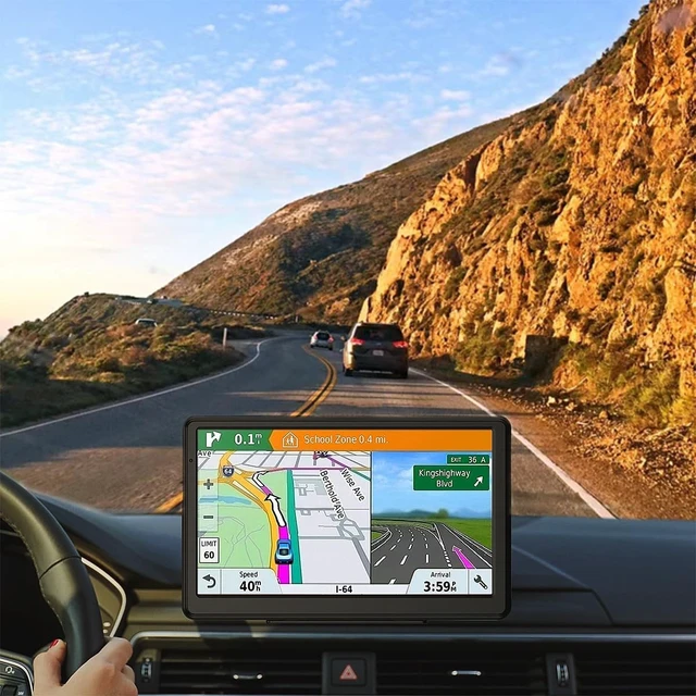 Alt view image 2 of 5 - GPS Navigator for Car, 2026 Map 7 inch Touch Screen Car GPS 256-16GB,Voice Turn Direction Guidance, Support Speed and Red Light Warning, MX CA North America Lifetime map Free Update (Black)