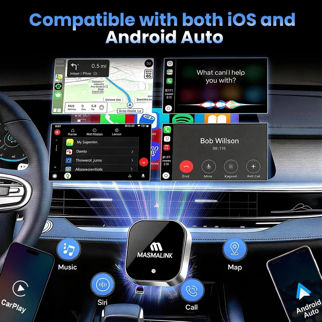 Alt view image 4 of 5 - 2026 Upgraded Wireless CarPlay Adapter for iPhone and Android Auto