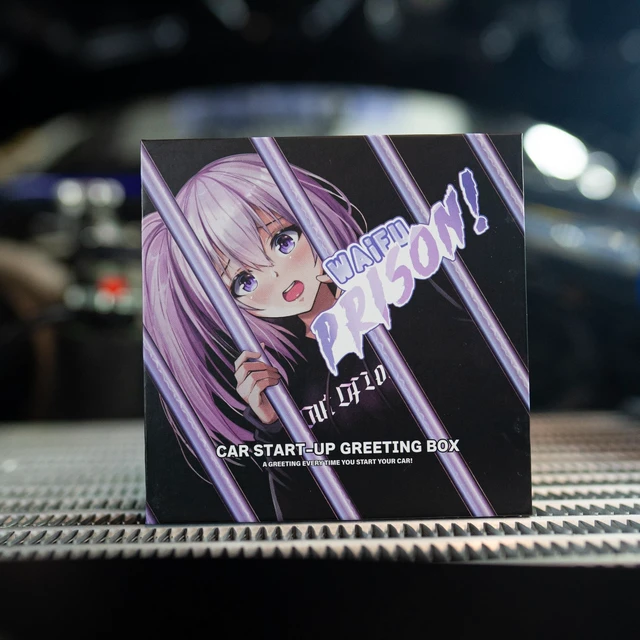Alt view image 4 of 5 - Waifu Prison Anime Melody Box, Customizable Audio, Car Companion Device, USB-C, Swappable Faceplates, with Adhesive Mount