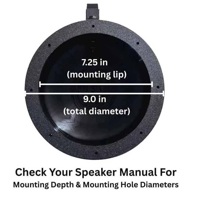 Alt view image 3 of 5 - OceanRock 8" Wakeboard Tower Speaker Pod Enclosures ^^ Glossy Black 3D Printed PETG ^^ Compatible with Kicker DS18 Rockford Fosgate ^^ Marine Boat ATV UTV Jeep Roll Bar 1"2" ^^ Pair