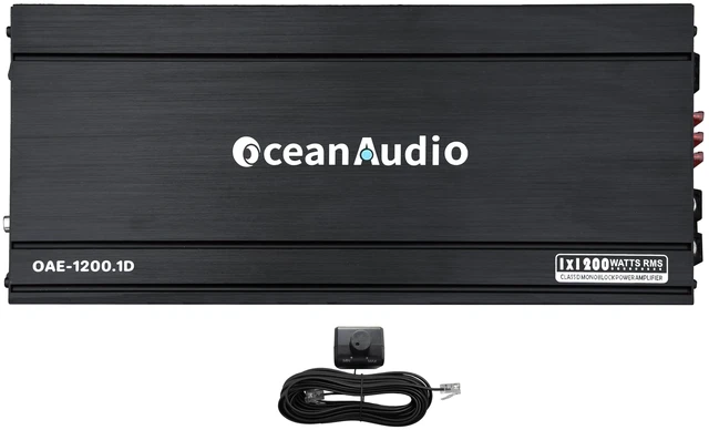 Main image of OceanAudio OAE-1200.1D Monoblock Class D Amplifier 2400W with Remote Subwoofer Level Control