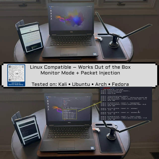 Alt view image 3 of 5 - AC1200 RTL8812AU USB WiFi Adapter for Kali Linux, Ubuntu and Fedora