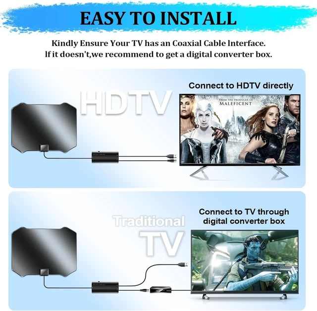 Alt view image 4 of 5 - Digital TV Antenna for Smart TV Indoor, TV Antenna for Local Channels