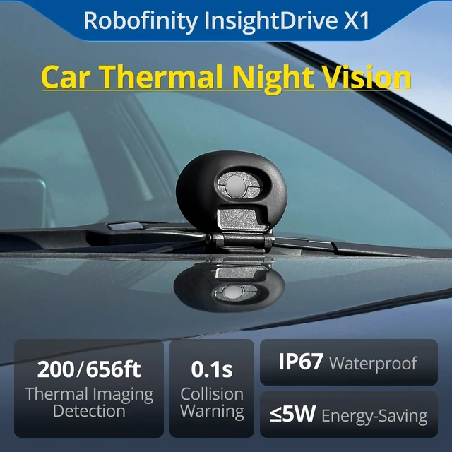 Alt view image 4 of 5 - Robofinity InsightDrive Thermal Camera for Car, IR Night Vision Dashcam