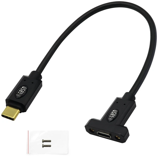 Main image of zdyCGTime USB 5.0 Extension Cable,USB C Male to Female 80Gbps/240W Fast Charging Transmission Data Cable, Thunderbolt 4/3 Compatible, Fits USB C Mounting Bracket,Laptop,Hubs,Etc. (30CM/12inch)