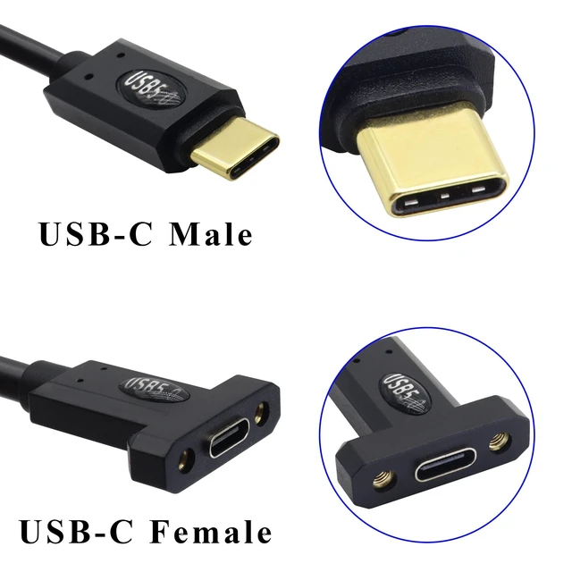 Alt view image 3 of 5 - zdyCGTime USB 5.0 Extension Cable,USB C Male to Female 80Gbps/240W Fast Charging Transmission Data Cable, Thunderbolt 4/3 Compatible, Fits USB C Mounting Bracket,Laptop,Hubs,Etc. (30CM/12inch)