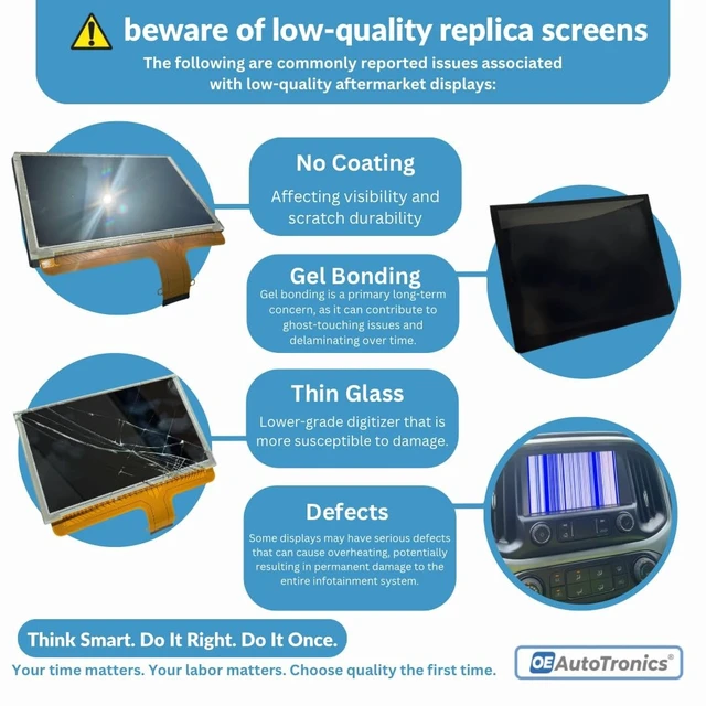 Alt view image 3 of 5 - Rear Headrest Screen Replacement 2021+ Tahoe Suburban Yukon Escalade 12.6