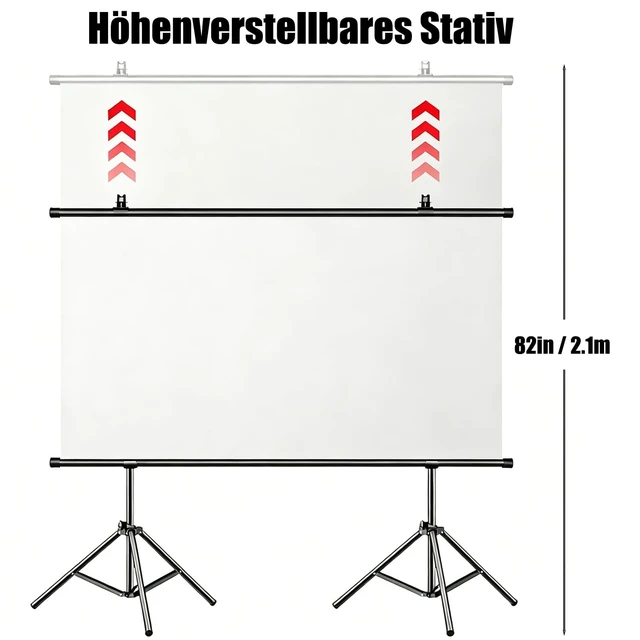 Alt view image 5 of 5 - Portable Projector Screen with Stand, 120" Outdoor Movie Projector Screen