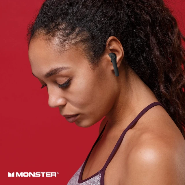 Alt view image 2 of 5 - Monster Verse True Wireless Earbuds with Charging Case, Bluetooth 5.0 in-Ear Stereo Headphones, Built-in Mic for Clear Calls, USB-C Quick Charge (Black)