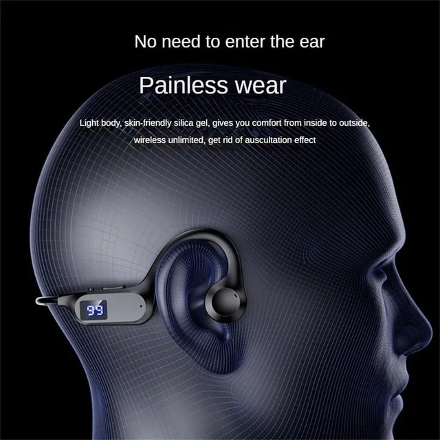 Alt view image 4 of 4 - mocodi Bone Conduction Headphones Bluetooth Amplifier for Seniors & Adults - Open-Ear Design for Comfortable Daily Use, Up to 9-Hour Battery, IP67 Water