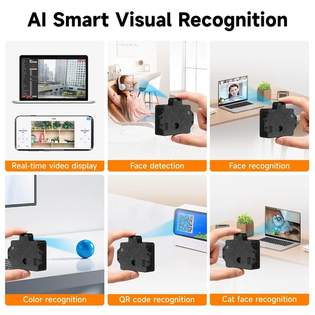 Alt view image 2 of 5 - XiaoR Geek ESP32-S3 AI Vision Module with Camera, WiFi, Display, Voice - Open-Source Face/QR/Color Recognition for Arduino, Raspberry Pi, STEM & Robotics,IoT, Embedded ML
