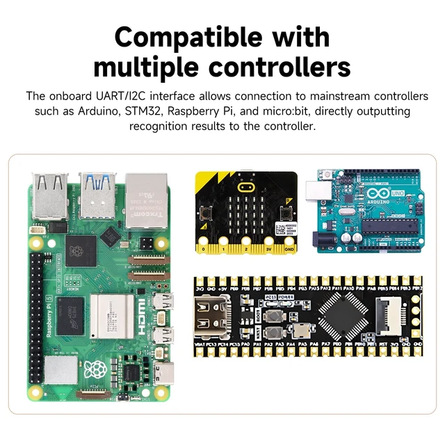 Alt view image 3 of 5 - XiaoR Geek ESP32-S3 AI Vision Module with Camera, WiFi, Display, Voice - Open-Source Face/QR/Color Recognition for Arduino, Raspberry Pi, STEM & Robotics,IoT, Embedded ML