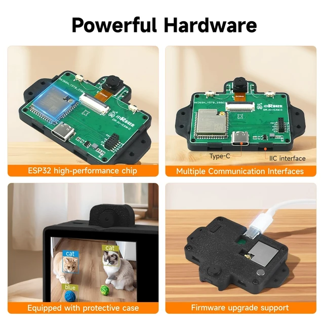 Alt view image 5 of 5 - XiaoR Geek ESP32-S3 AI Vision Module with Camera, WiFi, Display, Voice - Open-Source Face/QR/Color Recognition for Arduino, Raspberry Pi, STEM & Robotics,IoT, Embedded ML