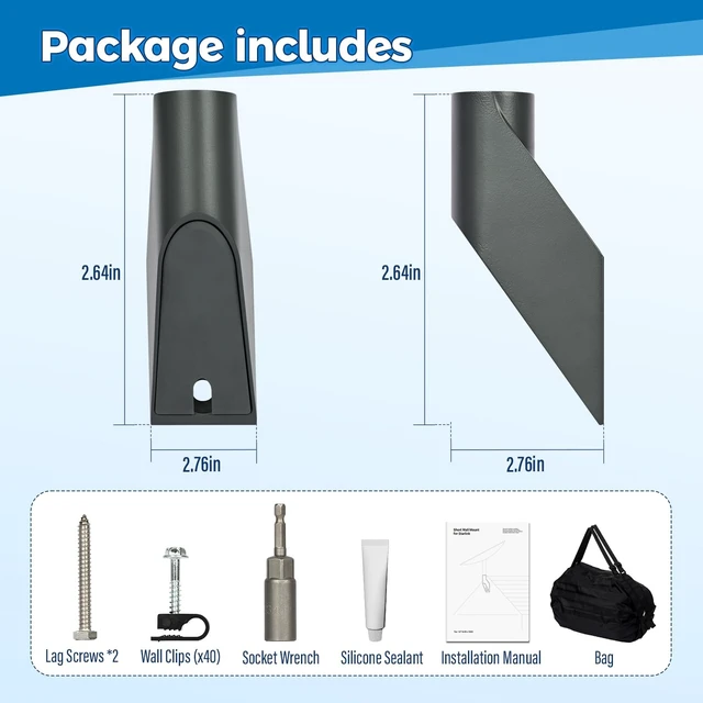 Alt view image 3 of 5 - Starlink V2 Gen2 Short Wall Mount, OEM Mounting Kit Suitable for Buildings with Short Eaves, Compatible with Starlink V2 (Gen 2) Dish & High Performance Starlink