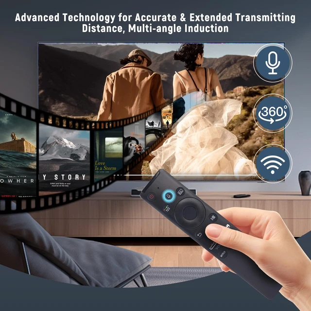 Alt view image 5 of 5 - Voice Remote Control for Samsung Smart TV, BN59 Series Replacement, Compatible with QLED, UHD, 4K/8K, Frame, Crystal, LED & LCD TVs