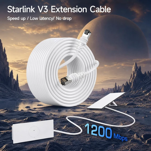Alt view image 5 of 5 - Starlink Cable 115FT/ 35M for Starlink Standard 4/ 4X/ Gen 3/mini/ V4/ V5