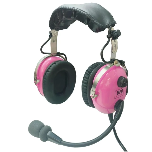 Alt view image 4 of 5 - UFQ Pink A28 ANR Aviation Headset Delux Pink Color with Great ANR Active Noise Reduction Performance for Ladies Women,Clear Communication,Comfortable,Durable,Free with a Headset Bag,Hi-Fi Sound