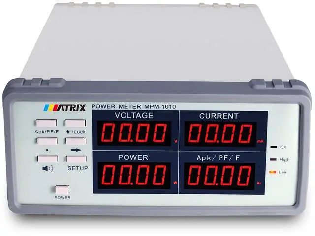 Main image of MATRIX High-Precision Electrical Parameter Test Analyzer Digital Ac And Dc Power Meter Tester, Frequency Response 15hz-650hzAc Voltage Tester Range 0.3w~3000w