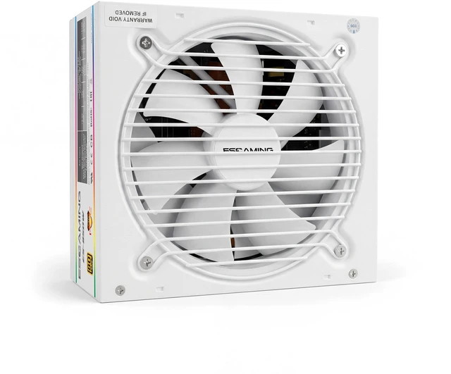 Alt view image 6 of 7 - ESGAMING 80+ Gold Fully Modular Compact Gaming 850W Power Supply, ATX 3.1 & PCIe 5.1 Ready, Native 12V-2x6 Cable-White