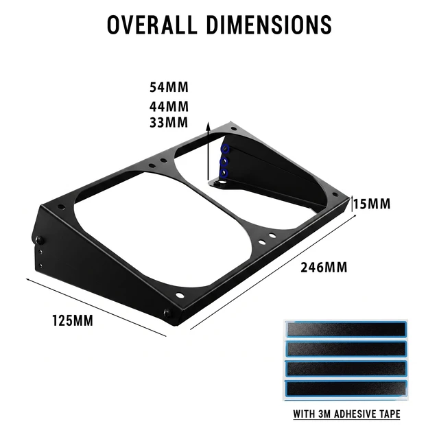 Alt view image 2 of 7 - 3 Angles Adjustment PC Fan Bracket Computer Case Chassis Cooling Fan Radiator Conversion Adapter Holder for PC Case Heatsink-240 Black