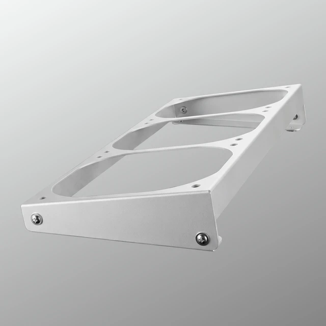 Alt view image 7 of 7 - 3 Angles Adjustment PC Fan Bracket Computer Case Chassis Cooling Fan Radiator Conversion Adapter Holder for PC Case Heatsink-360 White