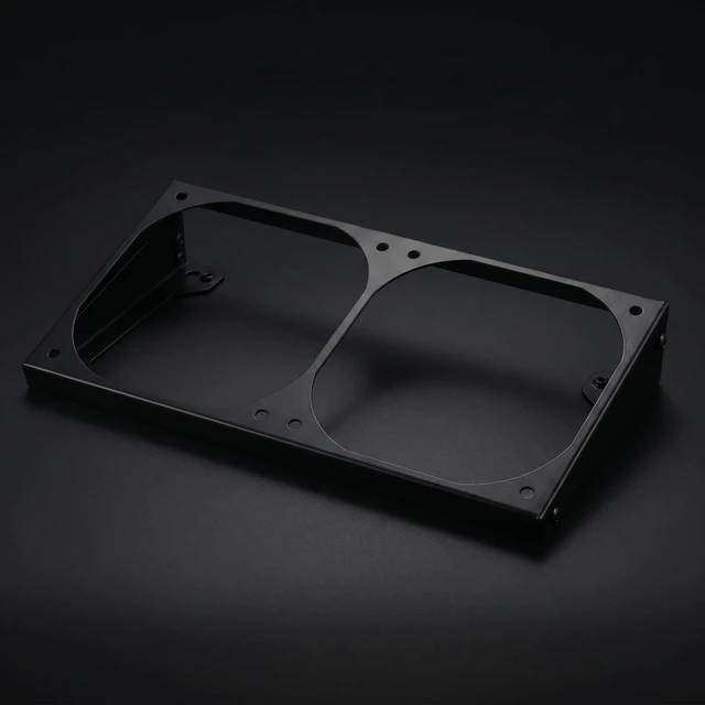 Alt view image 7 of 7 - 3 Angles Adjustment PC Fan Bracket Computer Case Chassis Cooling Fan Radiator Conversion Adapter Holder for PC Case Heatsink-240 Black