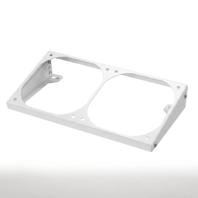 Alt view image 7 of 7 - 3 Angles Adjustment PC Fan Bracket Computer Case Chassis Cooling Fan Radiator Conversion Adapter Holder for PC Case Heatsink-240 White