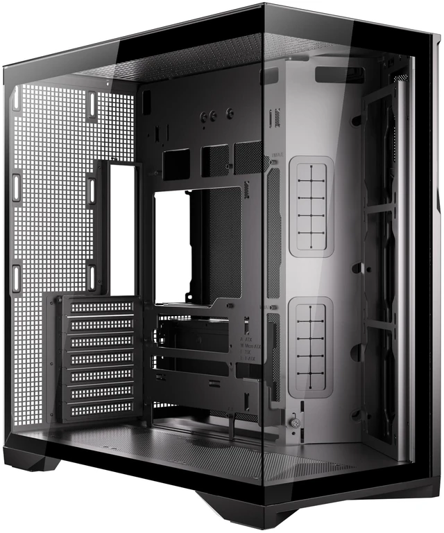 Main image of ESGAMING EdgeFlow ATX Dual-Chamber Gaming PC Case - Black