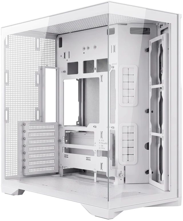 Main image of ESGAMING EdgeFlow ATX Dual-Chamber Gaming PC Case - White