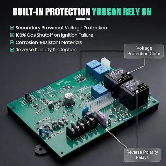 Alt view image 5 of 5 - ICM282A Furnace Control Board Replacement Compatible for Carrier HK42FZ034 HK42FZ013 HK42FZ004 HK42FZ007 HK42FZ008 HK42FZ009 HK42FZ011 HK42FZ016 325878-751 CEPL1311012-01