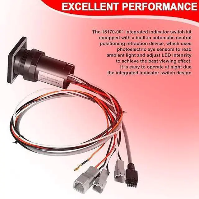 Alt view image 5 of 7 - 15170-001 LED Indicator Integrated Tactile Switch Kit Fits for Lenco Marine Single Actuator System