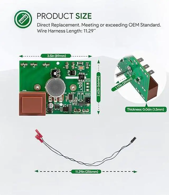 Alt view image 6 of 7 - 00-913149 NCC Temp Control Board Temperature Controller Kit w/Wire Harness,Replacement for Vulcan Hart, Hobart & Allpoints 00-353613-00002, 353613-2, 428897-8 Vulcan Hart Temperature Control Board