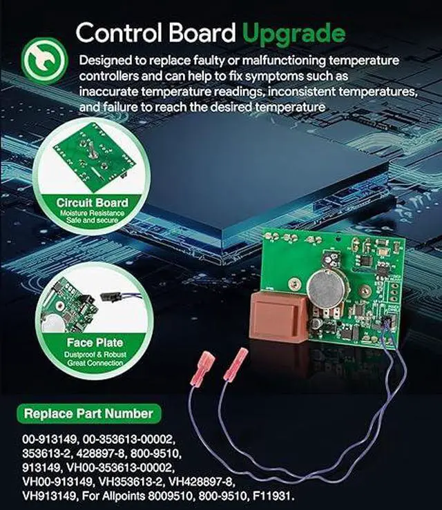 Alt view image 3 of 7 - 00-913149 NCC Temp Control Board Temperature Controller Kit w/Wire Harness,Replacement for Vulcan Hart, Hobart & Allpoints 00-353613-00002, 353613-2, 428897-8 Vulcan Hart Temperature Control Board