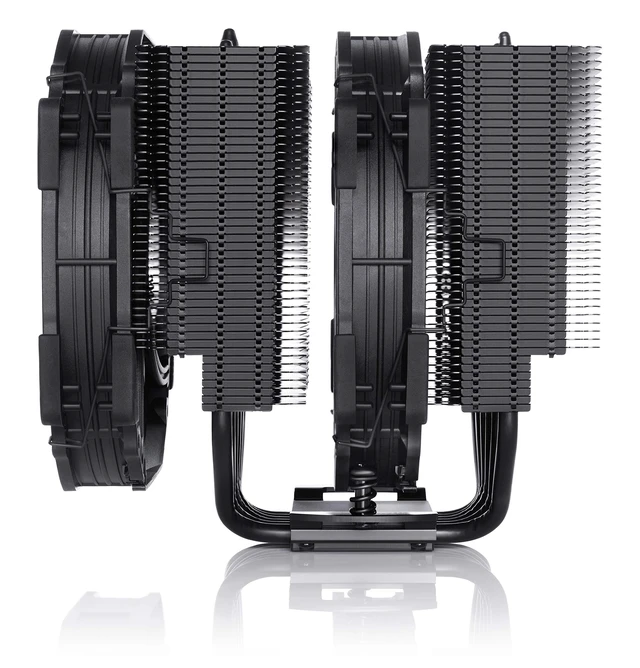 Alt view image 3 of 7 - Noctua NH-D15 chromax.Black, Quiet High-Performance Dual Tower CPU Cooler | 168mm Height, Enthusiast-Grade Low-Noise Cooling, 6 Heatpipes, For Intel & AMD, Dual 140mm Fans, Rich Accessory Kit