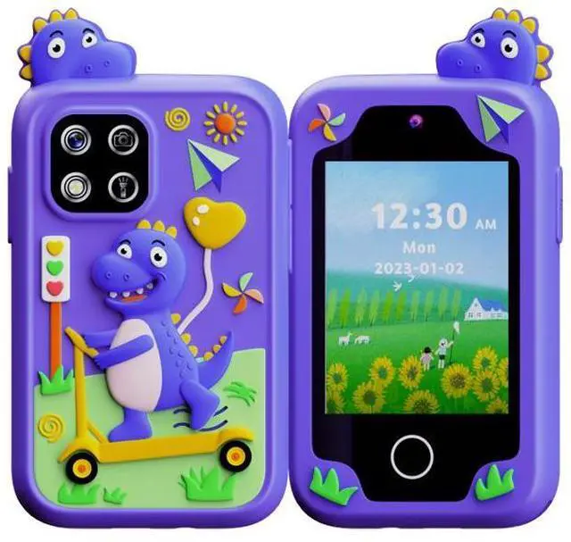 Main image of Kids Smart Phone, Touchscreen HD Dual Camera Cell Phone for Kids,2.8" Touchscreen, 20 Games, MP3, Christmas Birthday Gift for Ages 3-10, Toddler Girl Toys