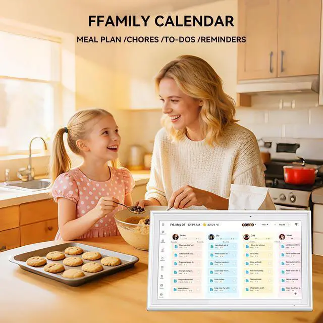 Alt view image 4 of 7 - Digital Calendar, 15.6 Inch Smart Wall Planner with Dual-Mode Touchscreen, Family Chore Chart & Schedule Sync Function, Ideal Household Gift for Ladies and Family