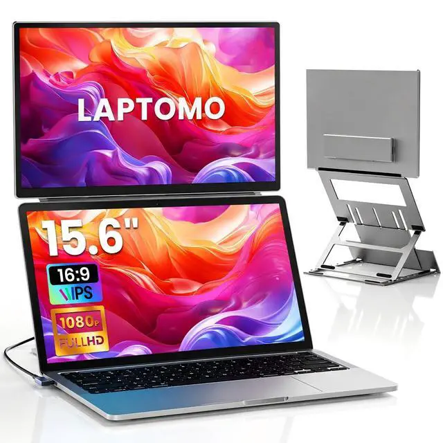 Main image of Z1 Portable Monitor for Laptop, 15.6" Laptop Bildschirm Erweiterung, 1200P FHD Tragbarer Monitor for Laptop, EIN USB-C-Kabelanschluss, Plug & Play for Windows, Mac, Chrome, Android, PS5