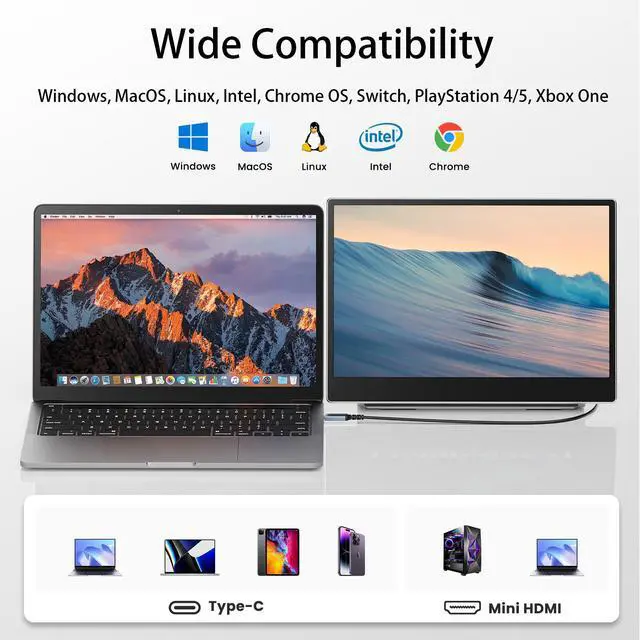 Alt view image 6 of 7 - 15.6 Laptop Screen Extender Dual Monitor, FHD 1080P IPS 1200P Display, Premium Aluminum Alloy Build, Adjustable Stand Portable Foldable Design, USB-C/HDMI/USB-A Compatible with Windows Mac Android