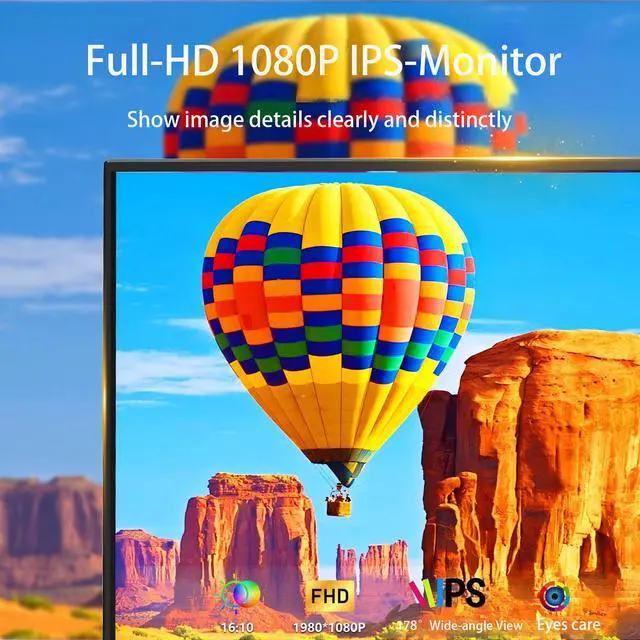 Alt view image 3 of 7 - 15.6" Portable Second Screen for Laptop, 1080P FHD IPS Monitor, 100% sRGB Eye Care Display, USB-C HDMI Plug & Play, Compatible with Mac, Switch & Xbox