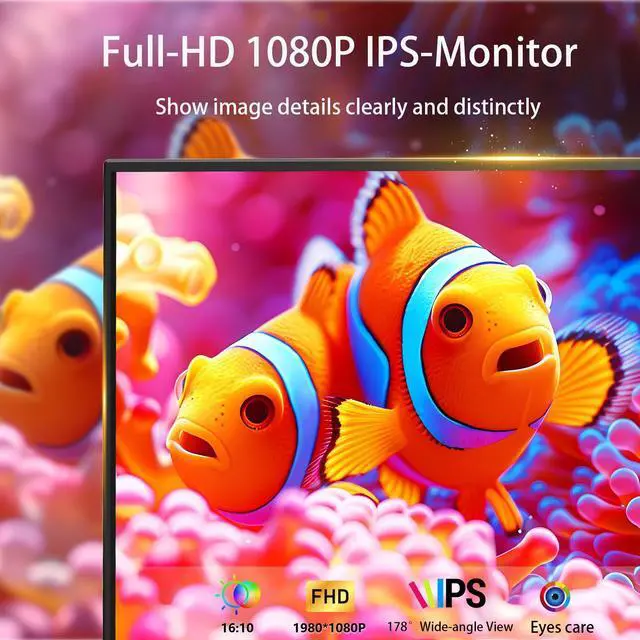 Alt view image 2 of 7 - 15.6" Portable Monitor, 1080P FHD Portable Laptop Screen with Stand, Mobile Monitor IPS Screen with Speakers, Ultra-Slim External Second Screen for Laptop/PC/Mac/PS4/Switch, USB-C & HDMI Port