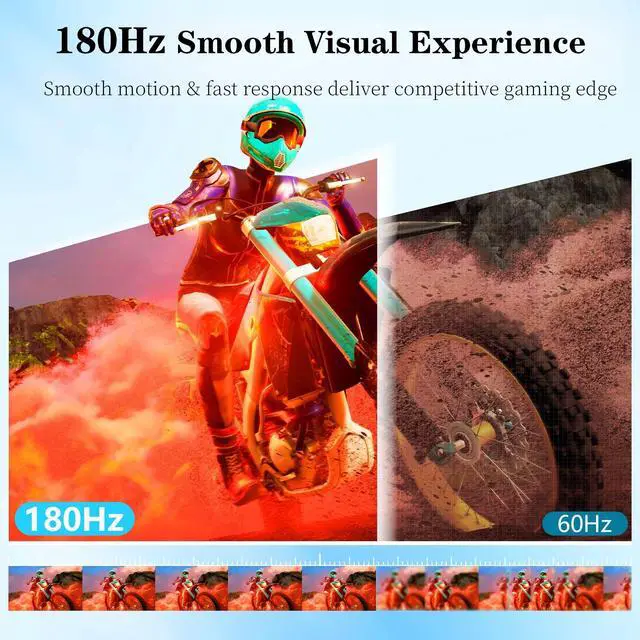Alt view image 4 of 7 - 23.8" Portable Monitor, 2K QHD 1440P, 180Hz, Large Portable Display with Built-in Stand, IPS Panel, VESA Mount, OTG Support, USB-C & HDMI, External Monitor for Laptop, PC, PS5, Xbox, Switch, Mac