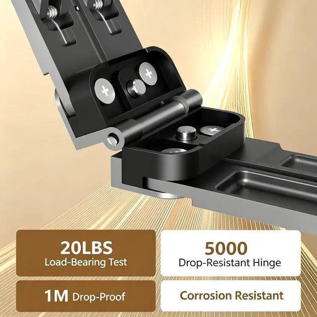 Alt view image 7 of 7 - Laptop Stand for Desk, Computer Tablet Stand, 6 Angles Adjustable Aluminum Ergonomic Foldable Portable Desktop Holder, Ventilated Cooling Notebook Stand for 10-17.3" Laptop Tablet