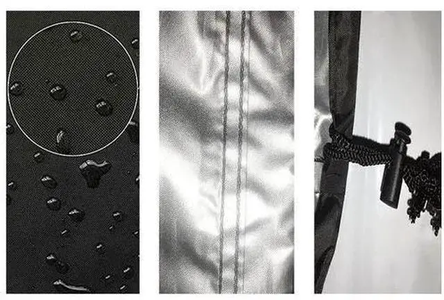 Alt view image 6 of 7 - Lawn Mower Cover Heavy Duty UV Protector Waterproof for Push Mower Universal Fit