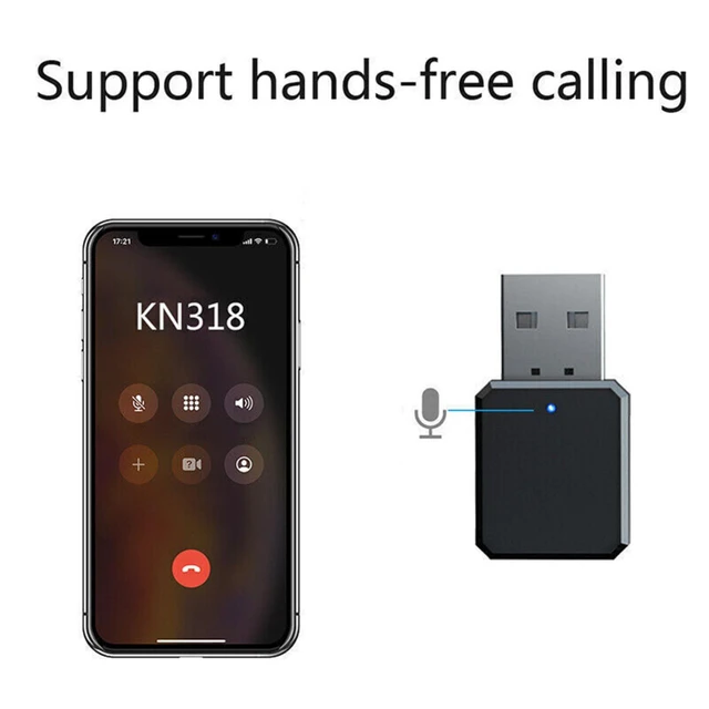 Alt view image 4 of 7 - USB Wireless Bluetooth 5.1 3.5mm AUX Audio Stereo Music Car Adapter Receiver 1X
